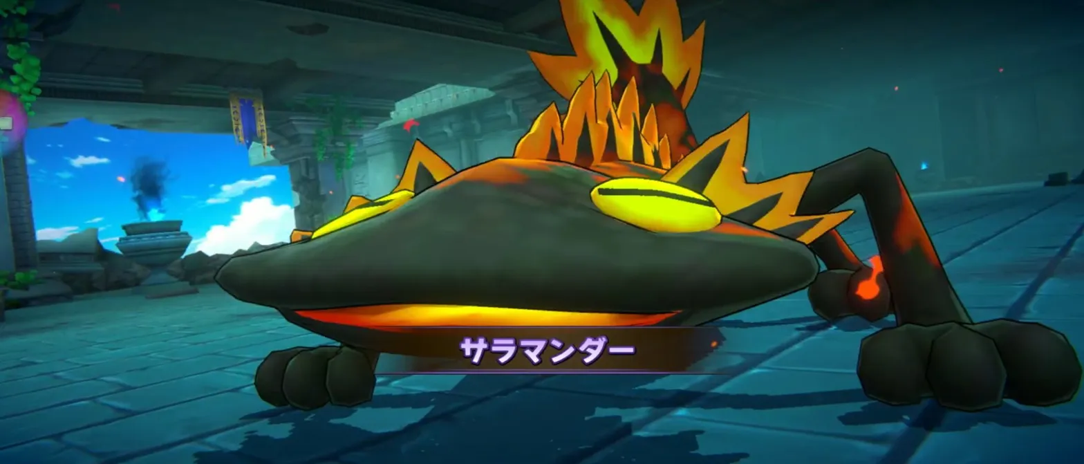 試練の塔　水練の塔　35階層ボス　サラマンダー登場画面